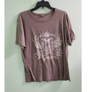 Utility Men's Tee w/ Graphic Print Dual Eagle Canis Lupus Size Large